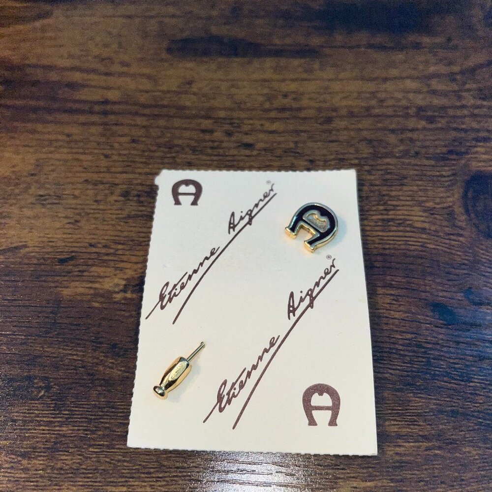 Vintage Authentic 70s 80s ETIENNE AIGNER Brass Stick Pin